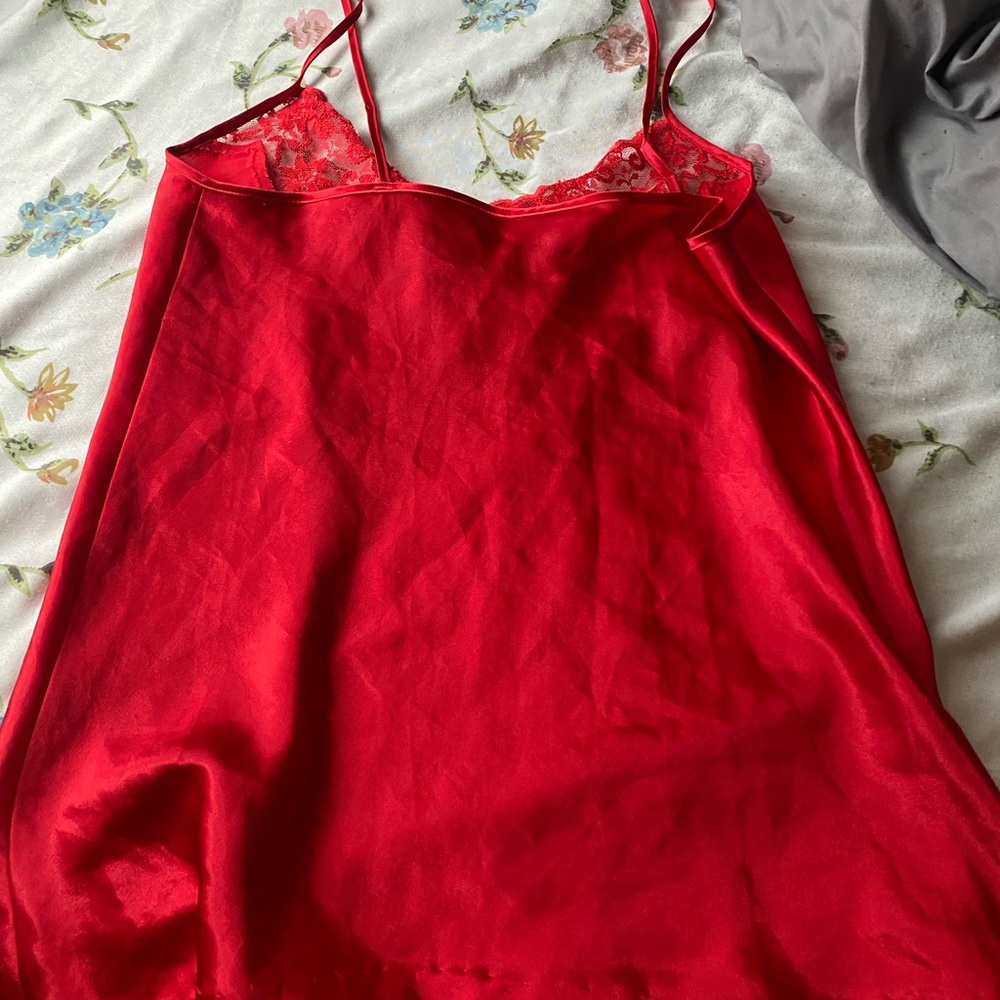 Red Satin lingerie top